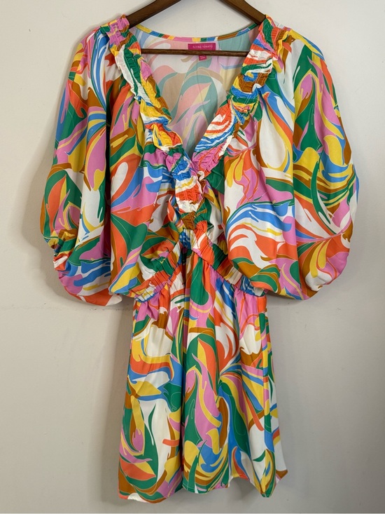 Flying Tomato Pants - Flying Tomato preppy pastel romper retro 70s abstract floral LG